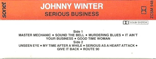 Johnny Winter Serious Business CASSETTE ALBUM Sonet ZCSM 948 Blues Rock Elect - Picture 4 of 6