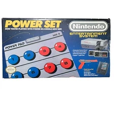 Nintendo NES Power Set Complete in Box System Pad Zapper and 4 Controllers