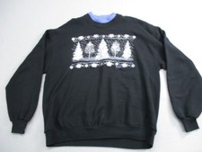 Vtg Top Stitch Morning Sun Womens Sweatshirt Sz S Winter Scene Bird Cardinal