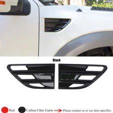 Black Fender Air Vent Outlet Cover Trim Sticker For Ford Raptor F150 2009-2014
