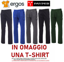 Payper POWER Pantalone da Lavoro Multistagione Uomo con Tasconi Lati 100% Cotone