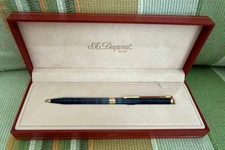 S.T.Dupon LAQUE DE CHINE Blue gradation Ballpoint Pen wz/Box&Guarantee card Rare