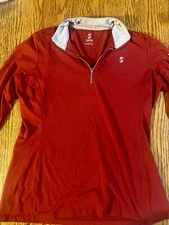 Tredtsep SunChic 50 Sun Protection Quarter Zip Sun Shirt Medium Chilli Pepper
