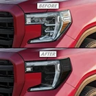 FOR 2019-2021 GMC Sierra 1500 Headlight SMOKE Precut Vinyl Tint Overlays