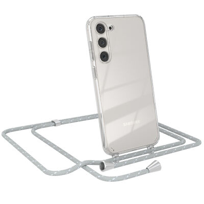 EAZY CASE für Samsung Galaxy S23 Plus Hülle mit Band Handykette Silikon Grau