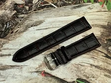 18 mm 20 mm 22 mm Brown Crocodile Style PU Leather Everyday Watch Band CLEARANCE