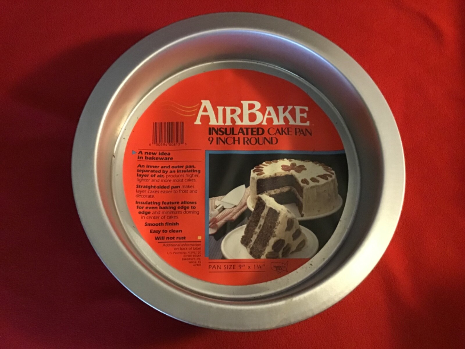 Rema Vintage Aluminum Insulated Air Bake Round Cake Baking Pan 9 x 13/