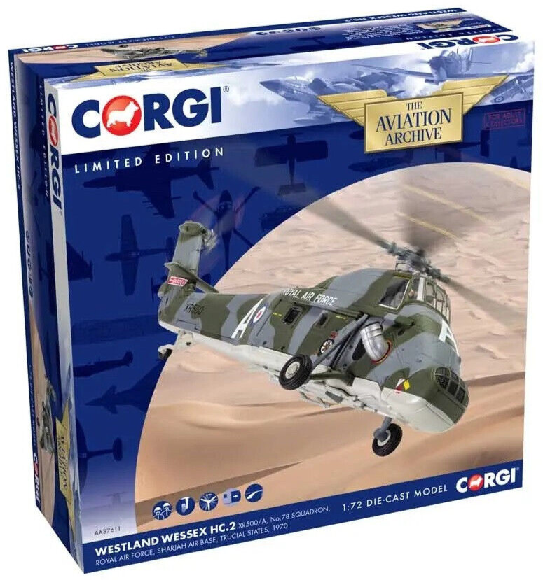 Вертолет Corgi Westland Wessex HC2 - Royal Air Force отлитый под давлением в масштабе 172 AA37611 10790₽