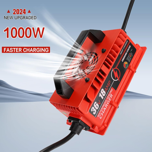 18 Amp 36 Volt Golf Cart Battery Charger for EZGO TXT, Upgrade Trickle Charge 4. - Picture 3 of 7