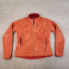 Vtg Patagonia R4 Regulator Fleece Jacket Womens Large Orange Polartec USA Made Z