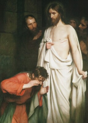 Thomas Sees the Risen Lord 8'' x 10'' ULTRA PREMIUM SATIN PRINT ready to framed