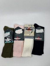 New Wigwam Slouch Socks 622 JR Shoe Sz 1-5 Navy Blue Pink White Olive Green