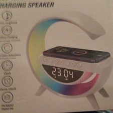 LED Wireless Charging Bluetooth Speaker 7 Color Selections FM Radio New