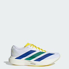 Men's Adidas Adizero EVO SL Woven Running Shoes White / Blue Sz 9 KI1451