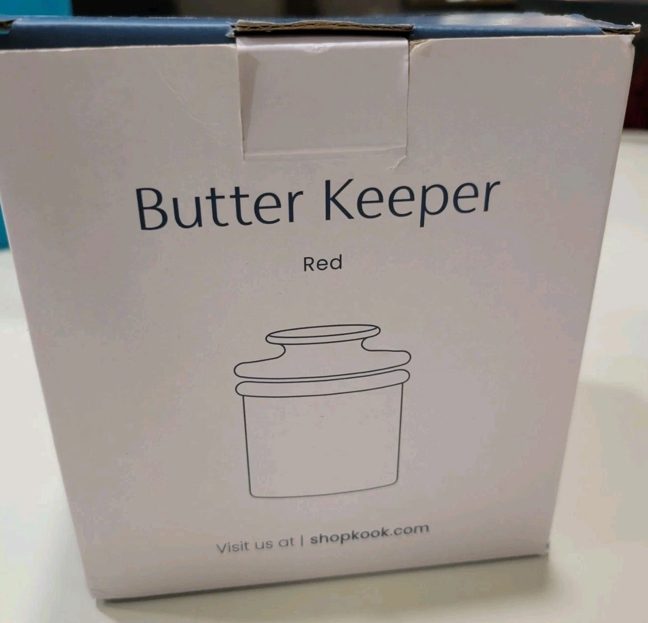 Red Kook French Butter Keeper Crock Ceramic Butter Bell - Soft & Spreadable