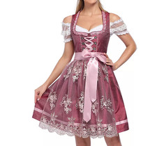 Women's German Dirndl Dress Oktoberfest Costume Dresses for Bavarian Oktoberfest