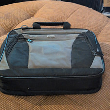 TargusGray/Black Nylon Padded 15 in Laptop Briefcase Bag, Zipper Closure