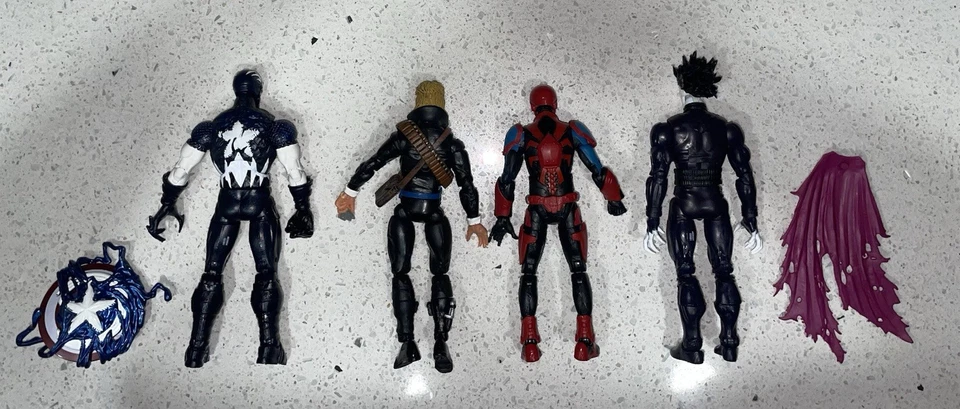 LOTE Marvel Legends Longshot Capitão América Venomizado Morbius Homem-Aranha Mark 3 - Imagem 2 de 2