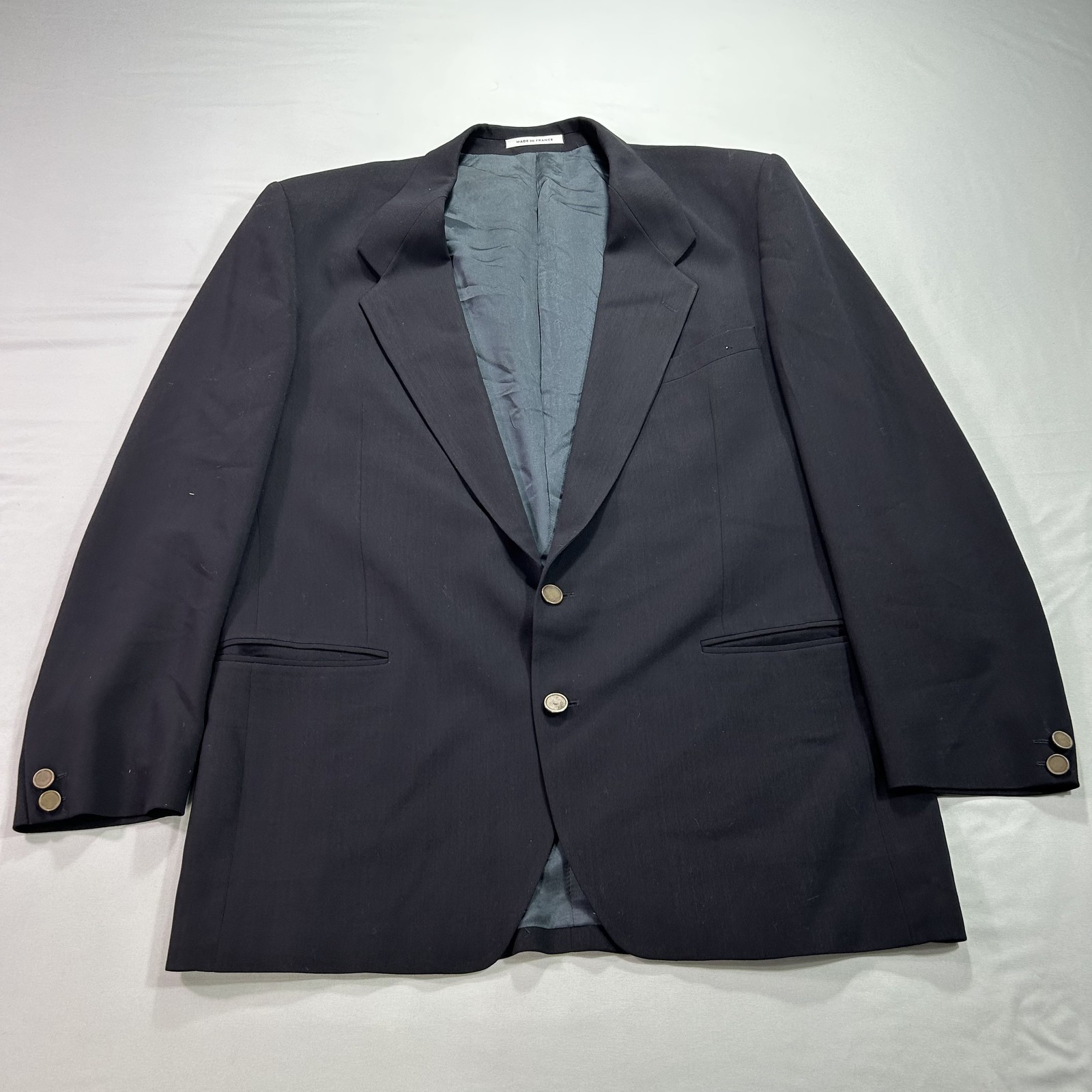 Giacca Yves Saint Laurent Blazer Uomo 48 Blu Navy Lana La Sartoria Made France