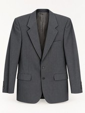 Vintage Yves Saint Laurent Gray Pinstripe Blazer Men 40R Made in France