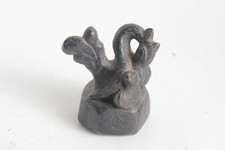 Ancien poids à opium Oiseau bronze Birmanie (75089)