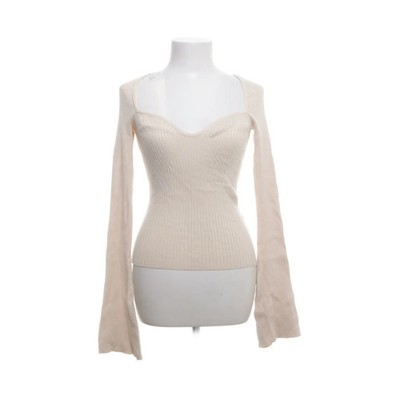 H&M, Top, Größe: S, Beige, Polyamid/Viskose, Streifen, Rippenstrick, Damen #doK