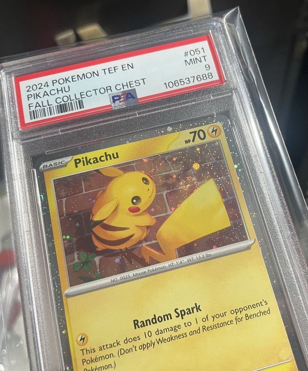 2024 Pokemon Pikachu 051/162 Temporal Forces Cosmos Holo PSA 9