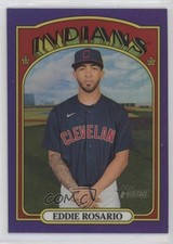 2021 Heritage High Number Hot Box Chrome Purple Refractor Eddie Rosario #562 6tw