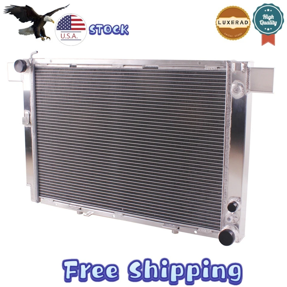 Fits 1990-2002 MERCEDES BENZ SL500 R129 500 SL 5.0L V8 AT 3Row Aluminum Radiator - Image 4 of 4