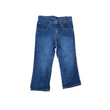 Wrangler Boys Blue Denim Jeans Size 4T Adjustable Waist Straight Leg