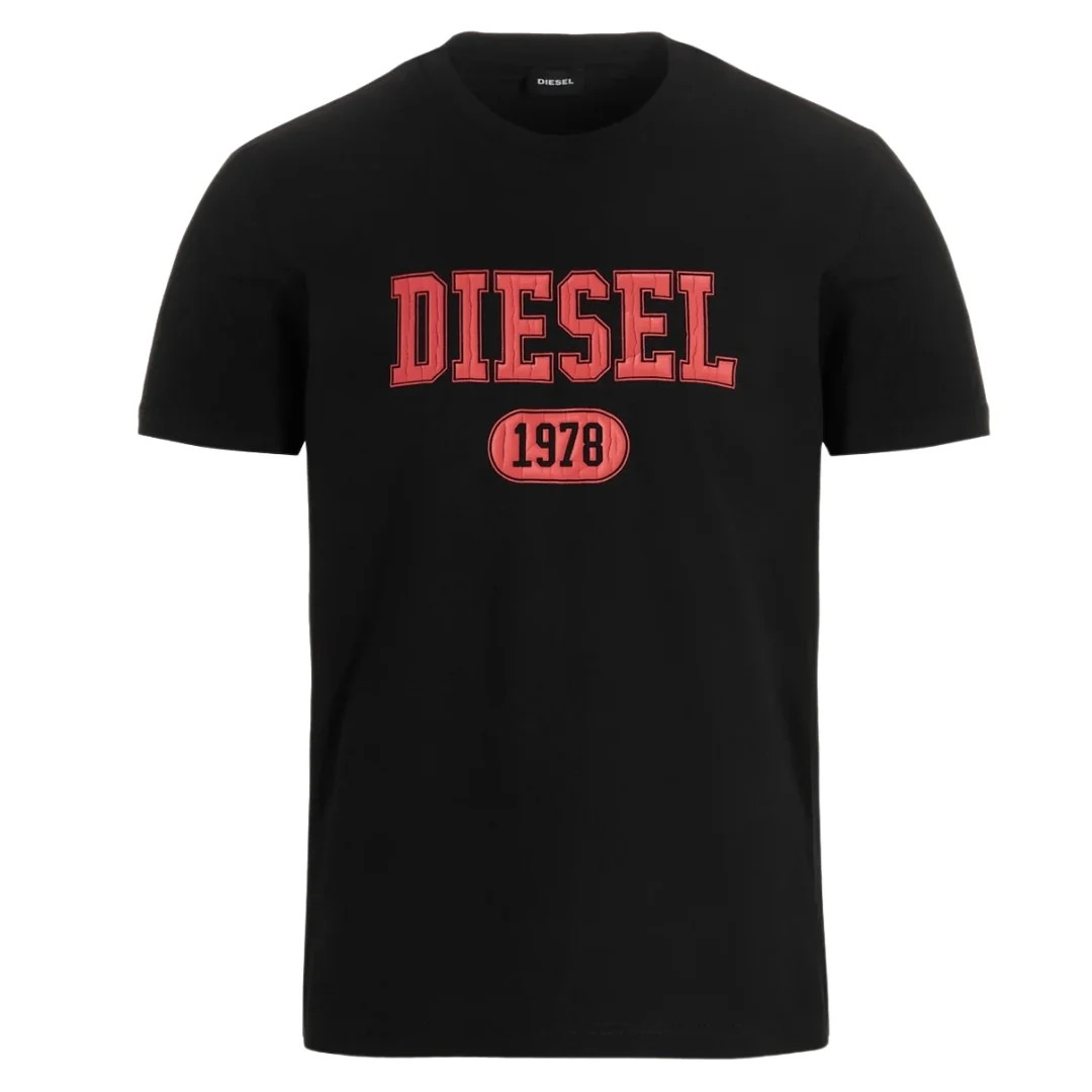 Diesel 1976 Varsity Logo Black T-Shirt 11290₽