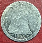 1853 Seated Liberty Half Dime. Free Shipping