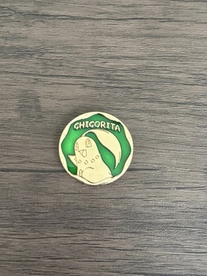Chicorita Green Coin Metal Nintendo Japan Rare Collection Pokemon