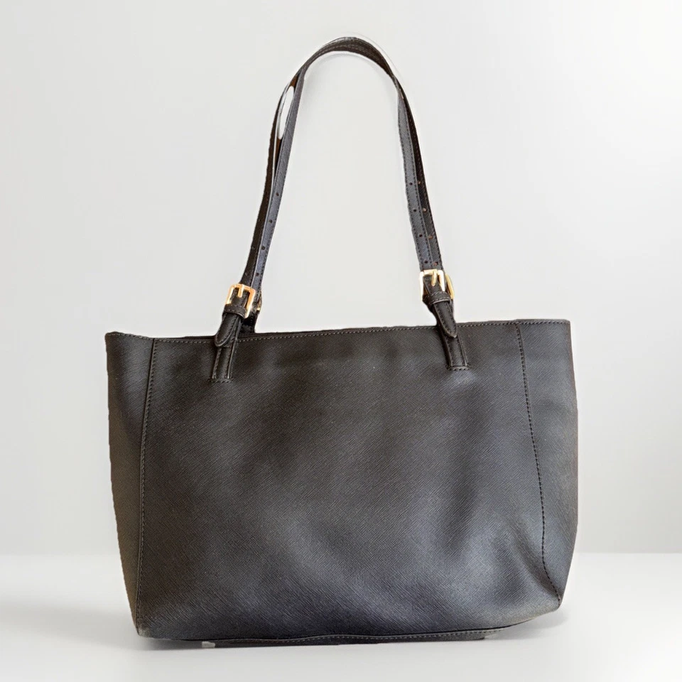 "Cartera de viaje TORI BURCH CUERO NEGRO triple compartimento 14""x12""" Foto 2 de 4