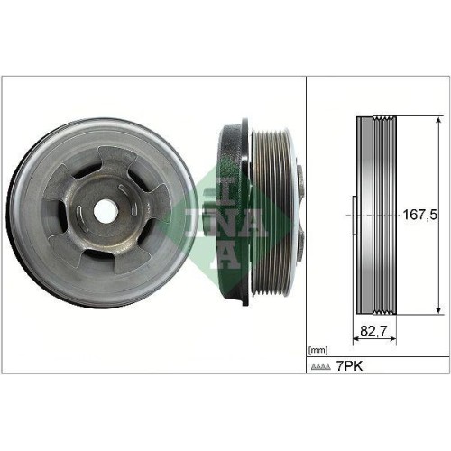 Poulie vilebrequin Schaeffler Ina 544 0601 10 de remplacement pour moteur Mercedes Benz Classe C E
