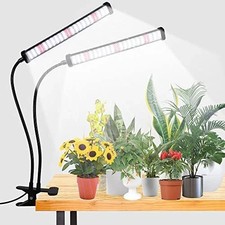 100W LED Grow Light 6000K Clip Plant Lamp Timer Gooseneck Indoor Plant