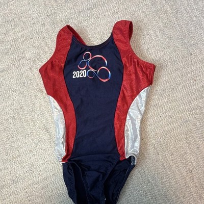 Motionwear Girls Sleeveless Gymnastics Leotard USA 2020 Med Child MC 8-10