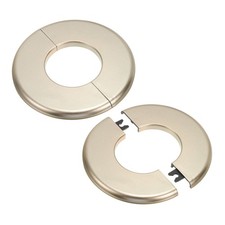 2 Pcs Wall Split Flange 2.01" , Escutcheon Plate Buckles Pipe Cover, Gold
