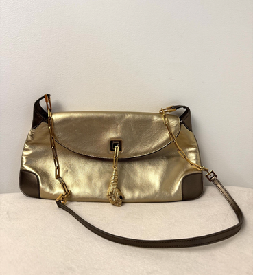 GUCCI tomford期 RARE Auth Vintage Gucci Tom Ford Era Tiger Head Animalier Gold