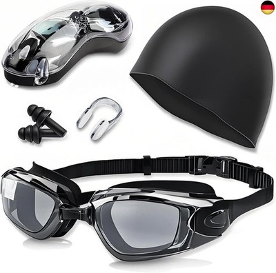 5-in-1 Swimming Goggles Set   Anti-Fog UV Protection Swim Goggles with Swim C