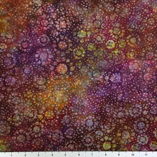 1 Yard Cut Lunn Double Dots Batik 100 Cotton 013 Antique Red Magenta Yellow