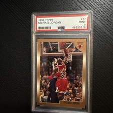 1998-99 Topps Michael Jordan #77 Chicago Bulls HOF - PSA 9