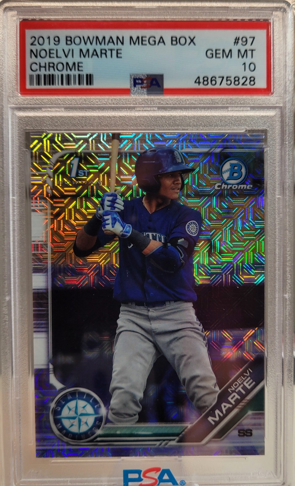 2019 Bowman - Chrome Prospects Noelvi Marte #BCP-97 Mega Box Mojo Refractor (RC)