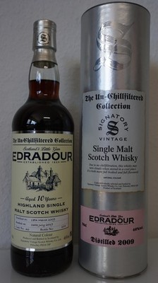 Signatory Vintage EDRADOUR 2009/2019 Un-Chillfiltered Single Malt Whisky 0,7l