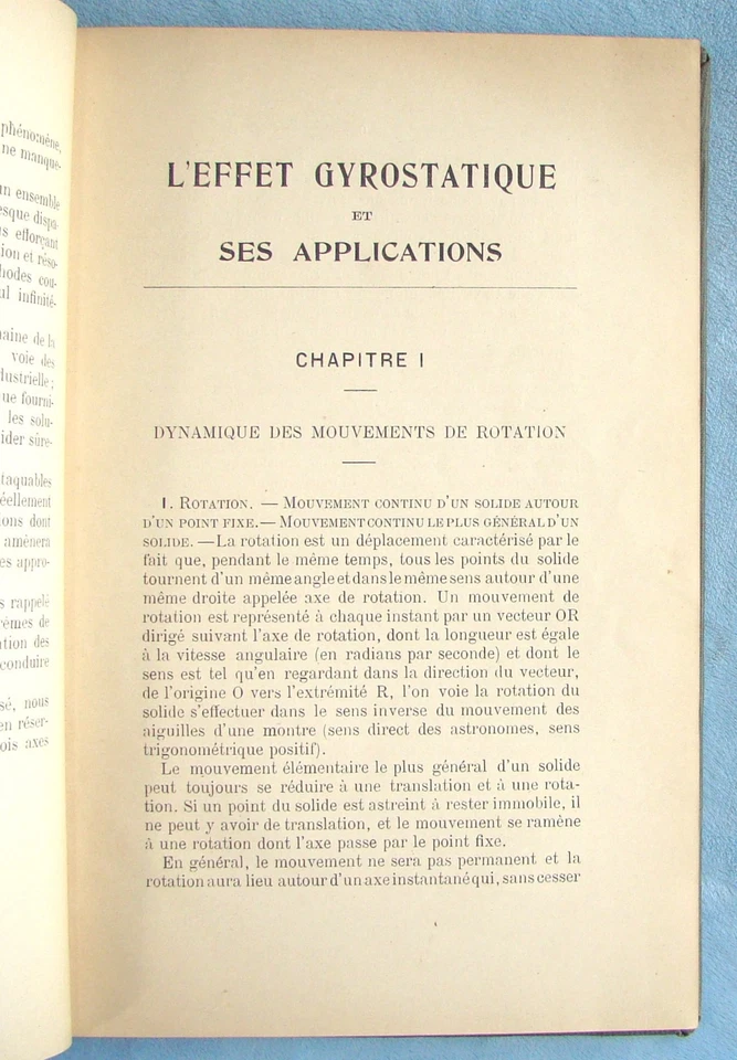 L'Effet Gyrostatique Et Ses Applications   ~1912 Vintage HC~   Bogaert Gyroscope - Image 3 of 4
