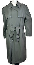 70's-80's London Fog Trench Coat Mens 42 Regular Gray Removable Liner Belted EUC