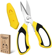 8 Inch Utility Scissors for Kitchen, Office, Craft & DIY – Heavy Duty Stainless