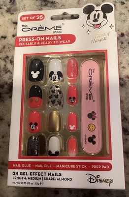 The Crème Shop Disney Mickey Mouse Press-On Nails Set Reusable Ready To Wear NEW