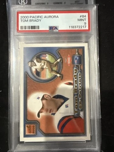 New Listing2000 Pacific Aurora #84 Tom Brady New England Patriots RC Rookie PSA 9 MINT