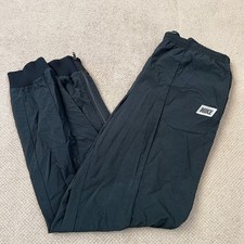 Vintage 1990s Nike Black Nylon Track Pants Windbreaker Joggers Mens Medium